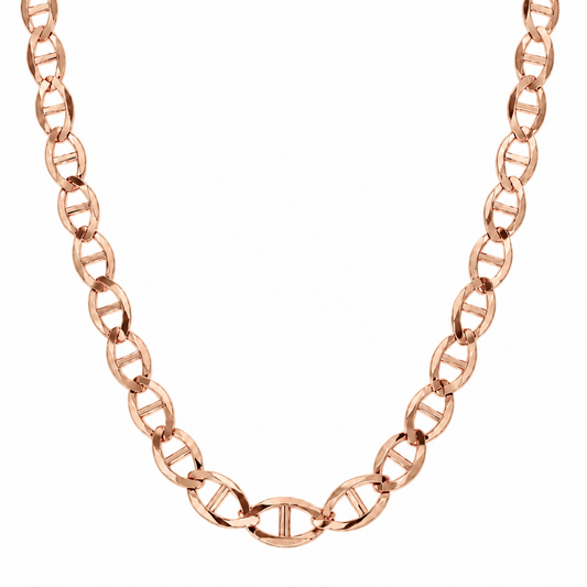 Rose Gold Plated Sterling Silver Mariner Chain