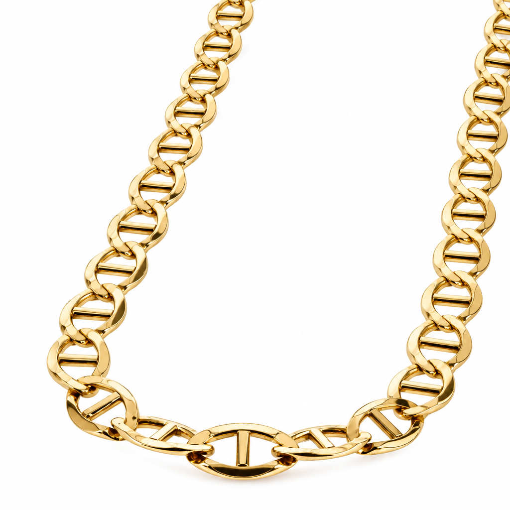 Gold Plated Sterling Silver Mariner Chain, view 3