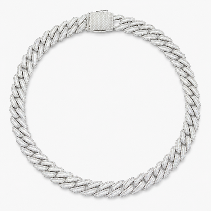 925 Sterling Silver VVS D Moissanite Baguette Chain Necklace, view 4
