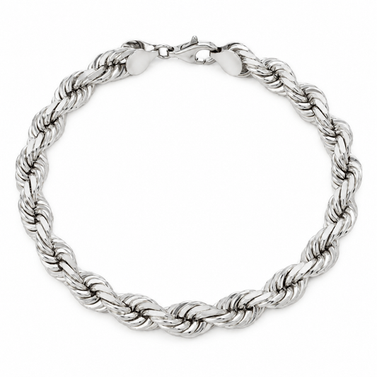 925 sterling silver rope bracelet for men