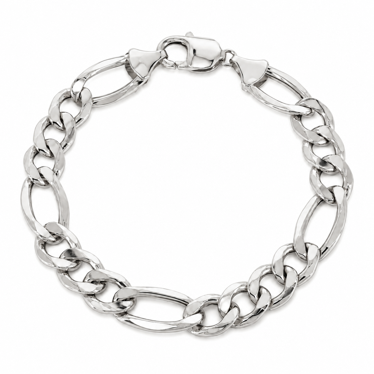 White gold Figaro bracelet