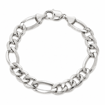 White gold Figaro bracelet