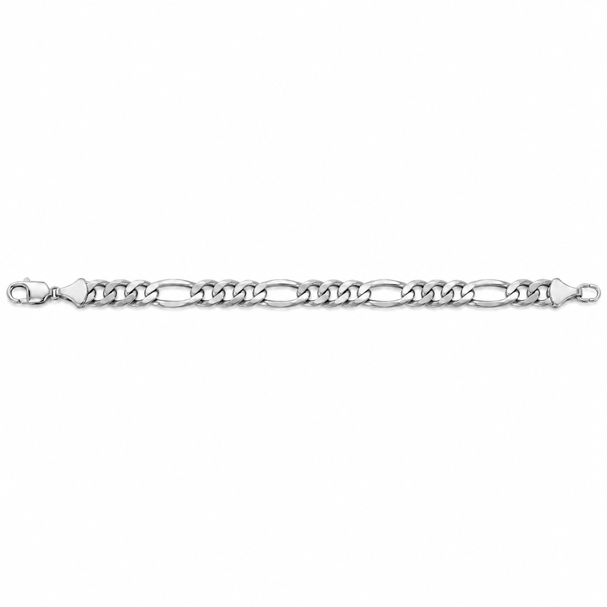 White gold Figaro bracelet
