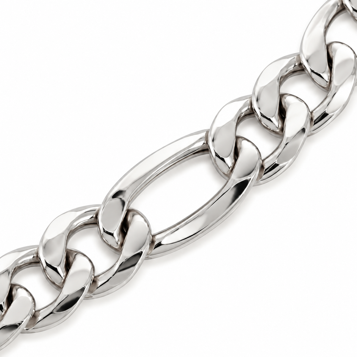 White gold Figaro bracelet