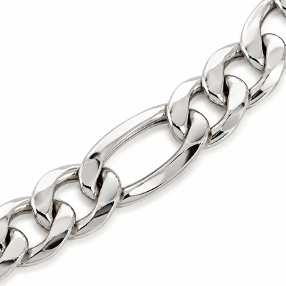 White gold Figaro bracelet