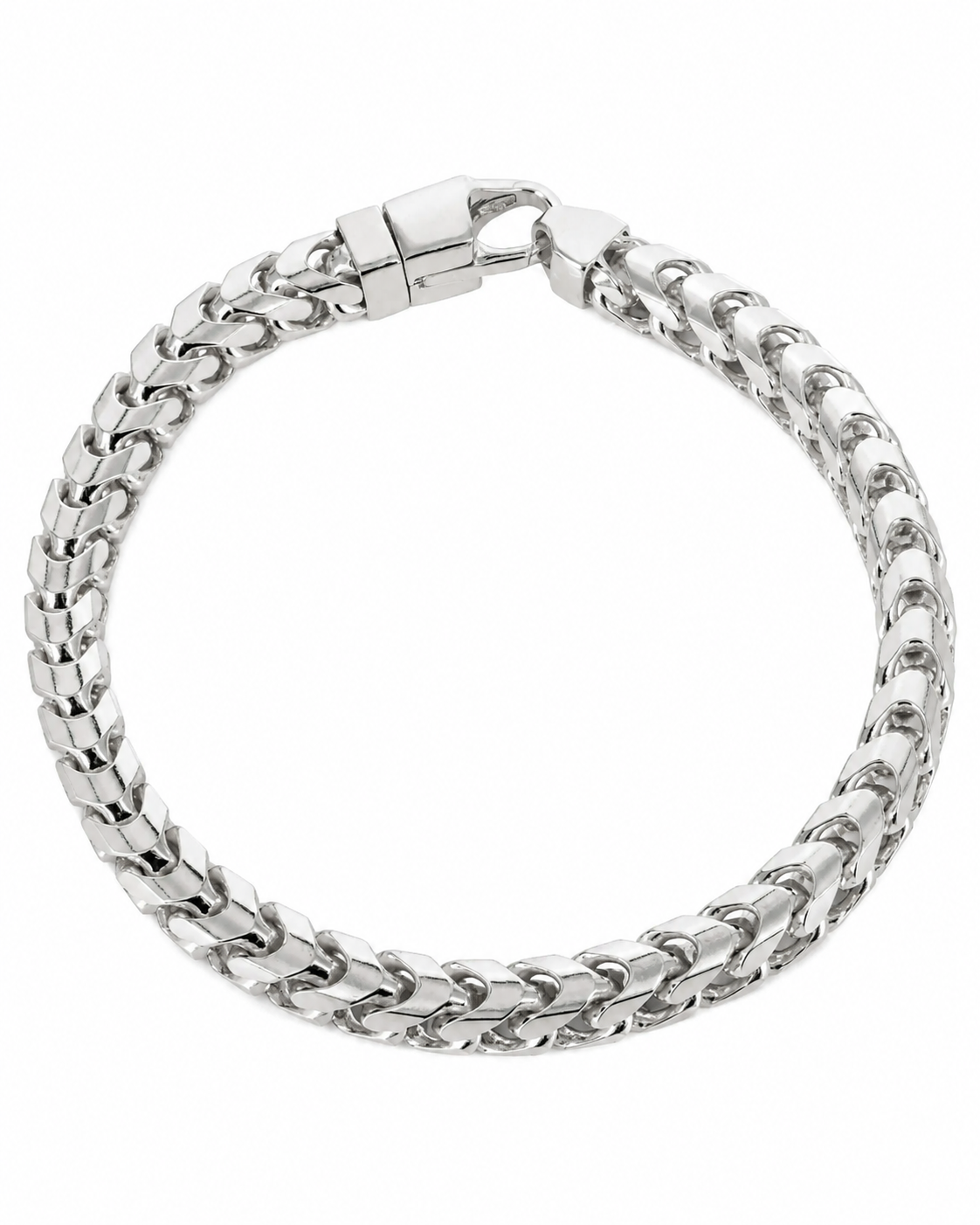18K White Gold Franco Bracelet