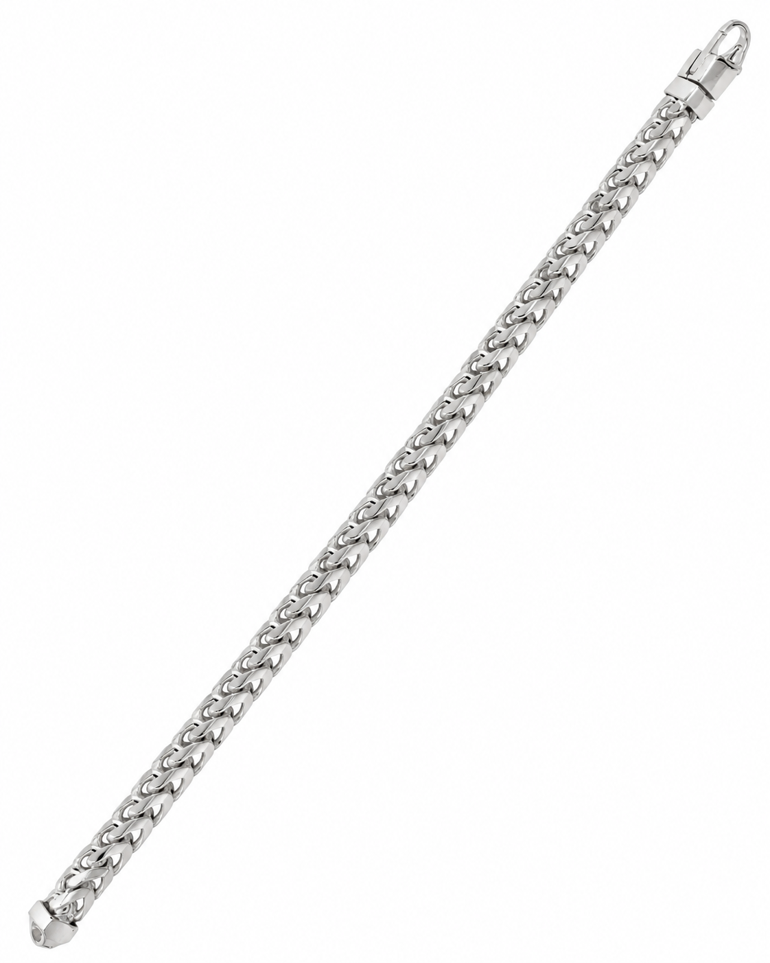 18K White Gold Franco Bracelet, alternate view