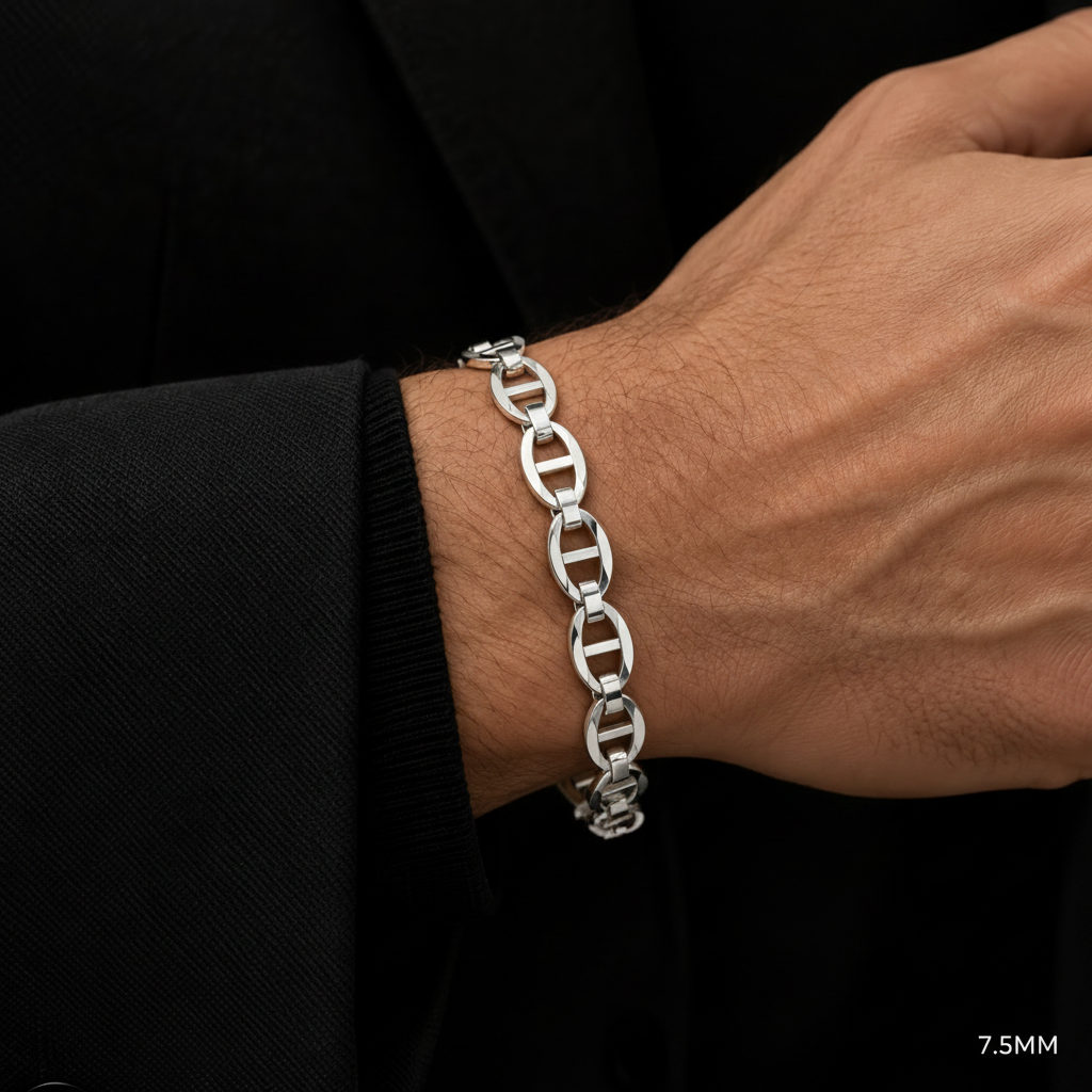 925 Sterling Silver Mariner Bracelet, view 3