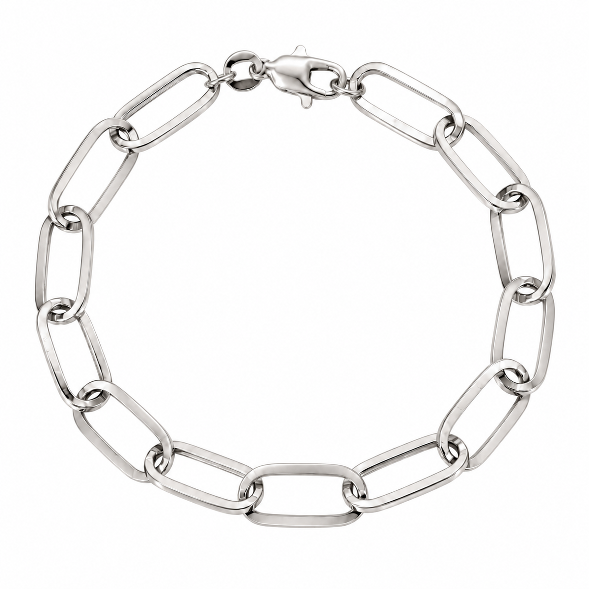 925 Sterling Silver Paper Clip Bracelet