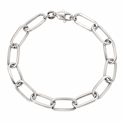925 Sterling Silver Paper Clip Bracelet