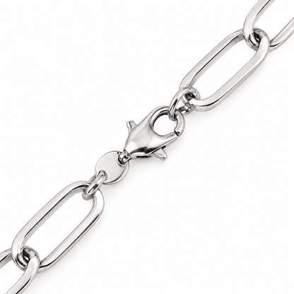 925 Sterling Silver Paper Clip Bracelet, view 5