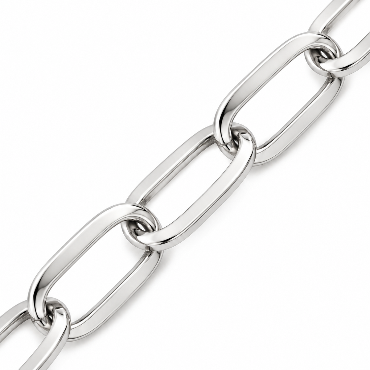925 Sterling Silver Paper Clip Bracelet, view 4