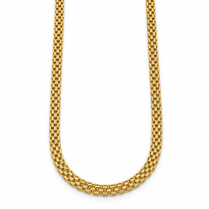 18K Yellow Gold Solid Bismark Chain, view 2