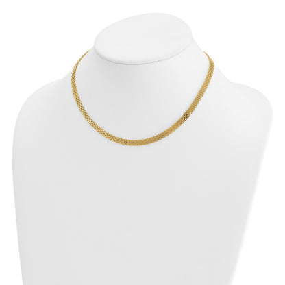 18K Yellow Gold Solid Bismark Chain, view 3