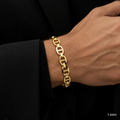 Gold Plated Sterling Silver Mariner Bracelet, view 3