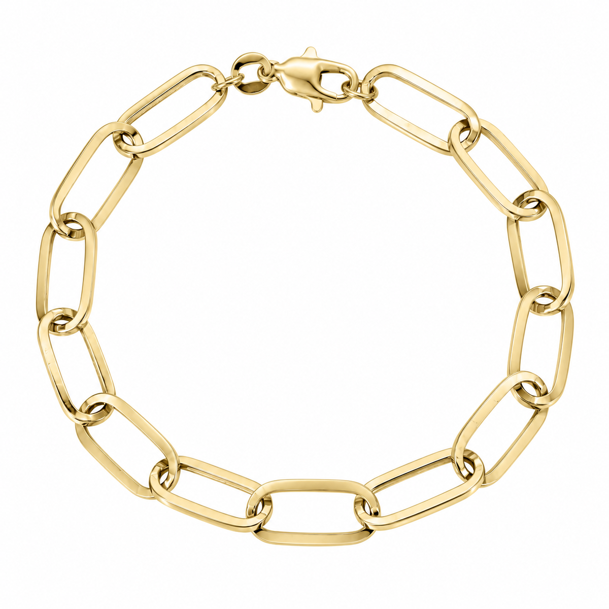 Gold Plated Sterling Silver Paper Clip Bracelet