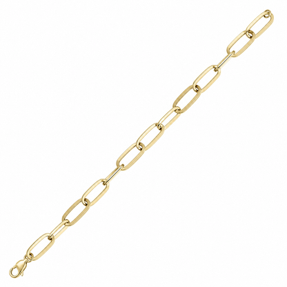 Gold Plated Sterling Silver Paper Clip Bracelet, view 3