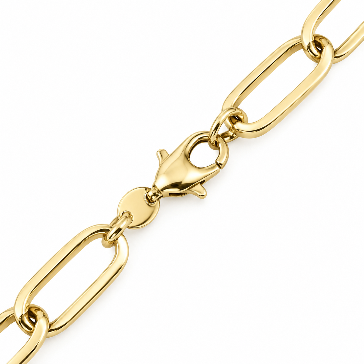 Gold Plated Sterling Silver Paper Clip Bracelet, view 5