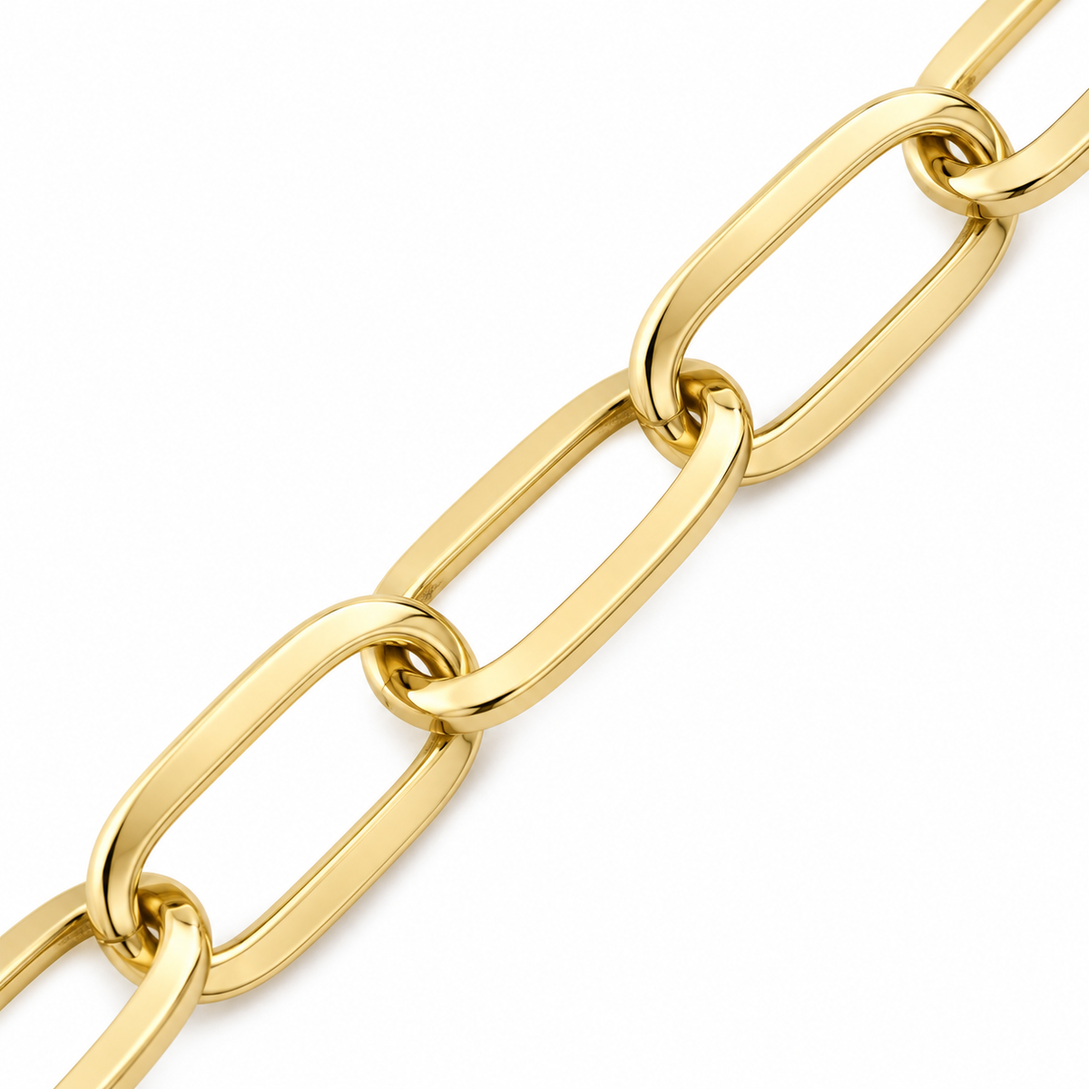 Gold Plated Sterling Silver Paper Clip Bracelet, view 2