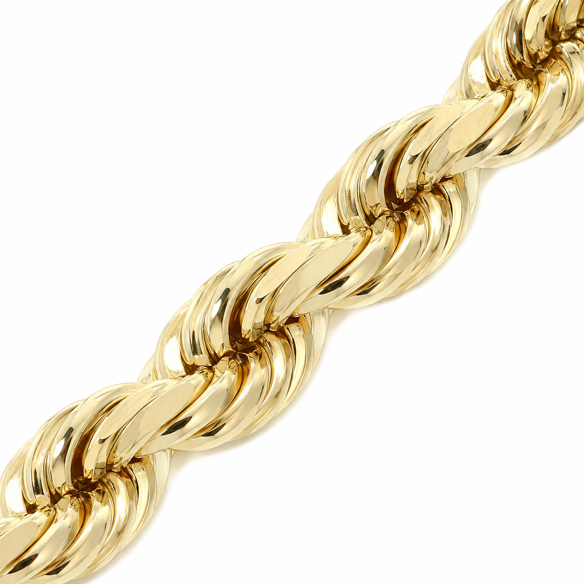 Yellow gold rope bracelet, alternate view
